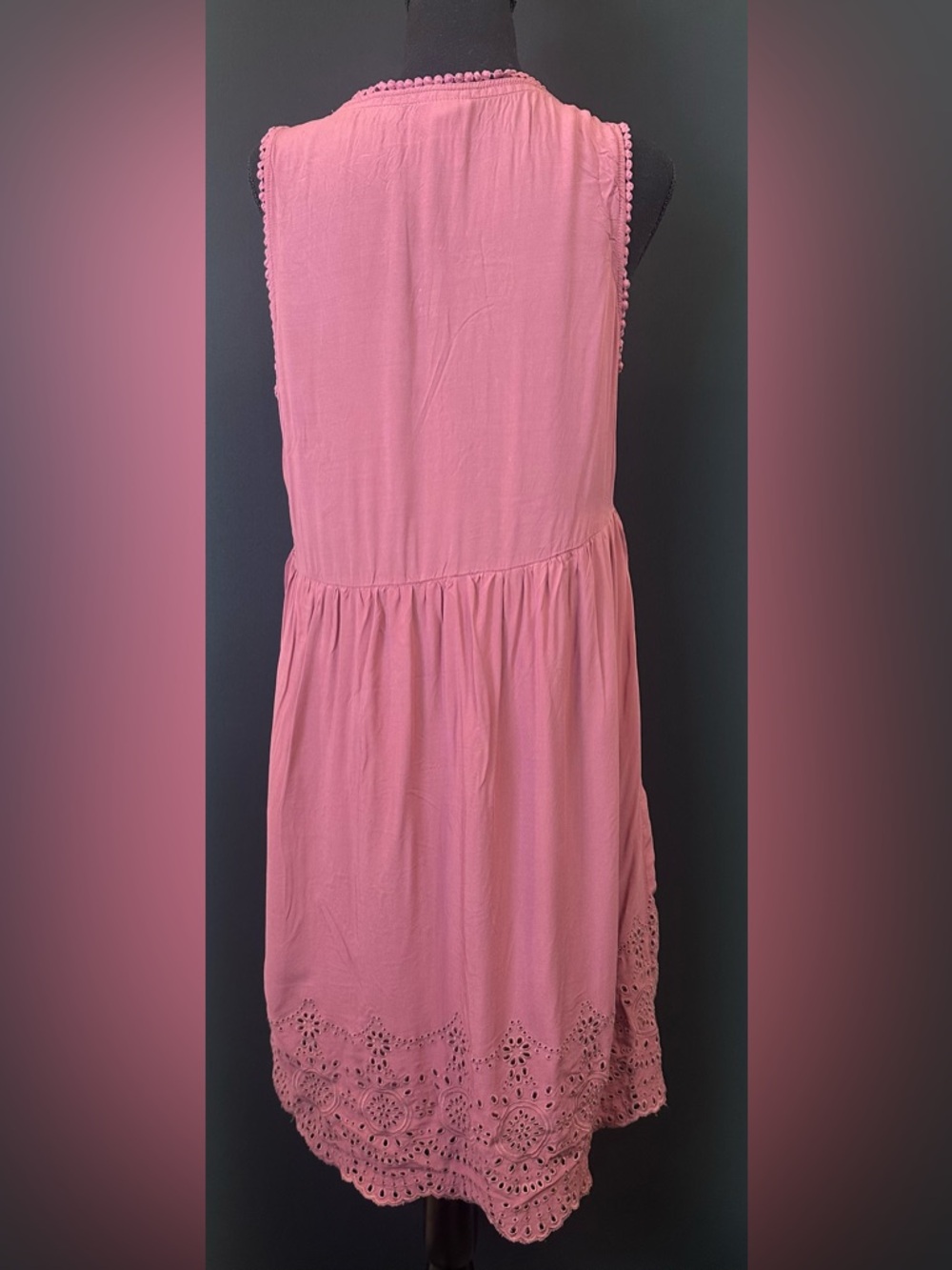 #138 - Knox Rose Mauve Embroidered V-Neck Mini Dress - Picture 7 of 10